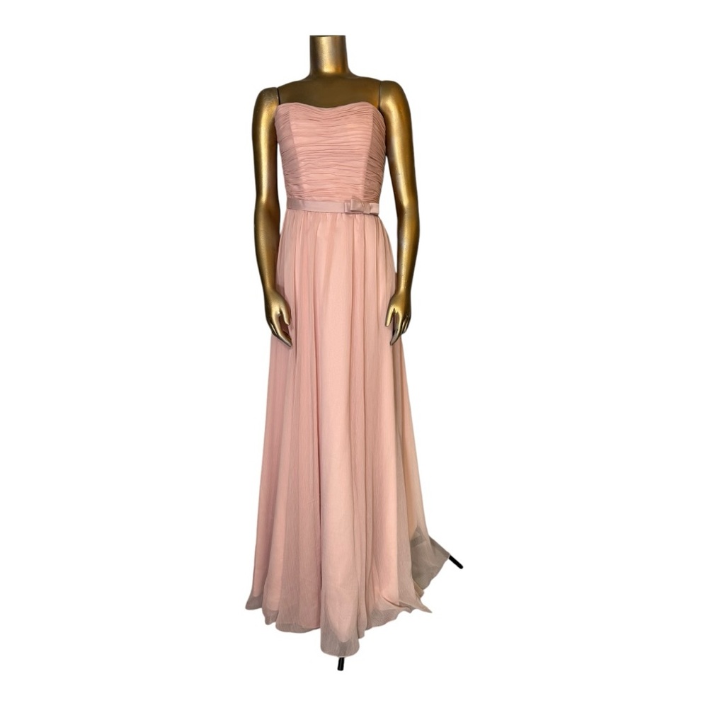 Mori Lee Bridesmaid Dress Long Formal Blush US Size 10 Angelina Faccenda 20423